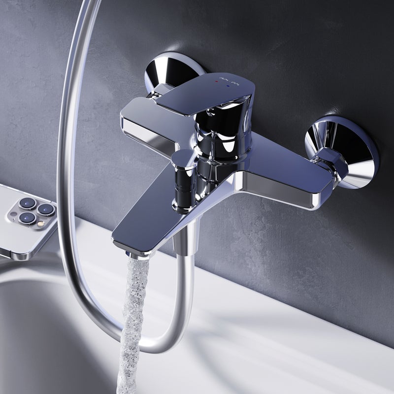 Mechaniczna bateria wannowa Chromowana bateria łazienkowa Gem FGA10000 AM.PM
