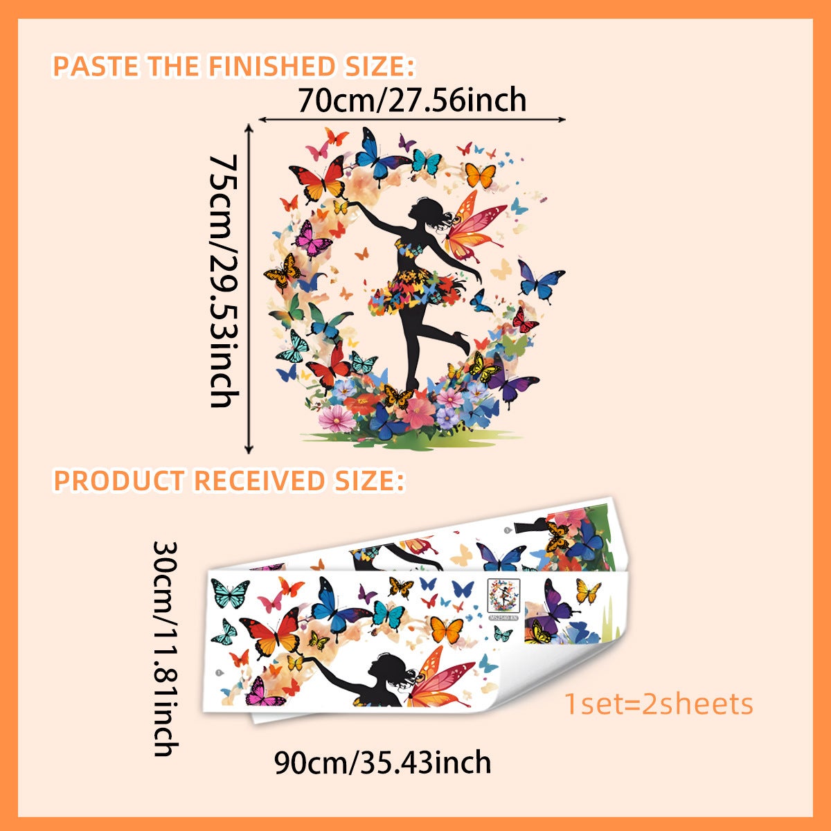 Stickers muraux papillons pour filles, décoration murale féerique et ...