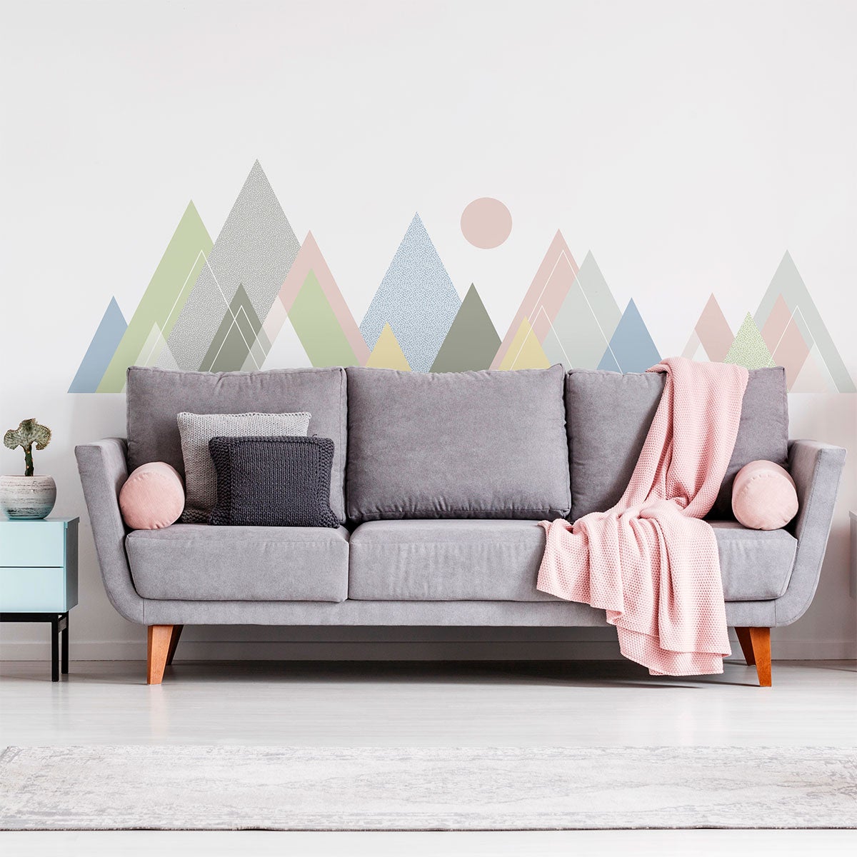 Adesivo montagna scandinavo jura - Sticker adesivo - adesivi murali - 40x60cm - 5