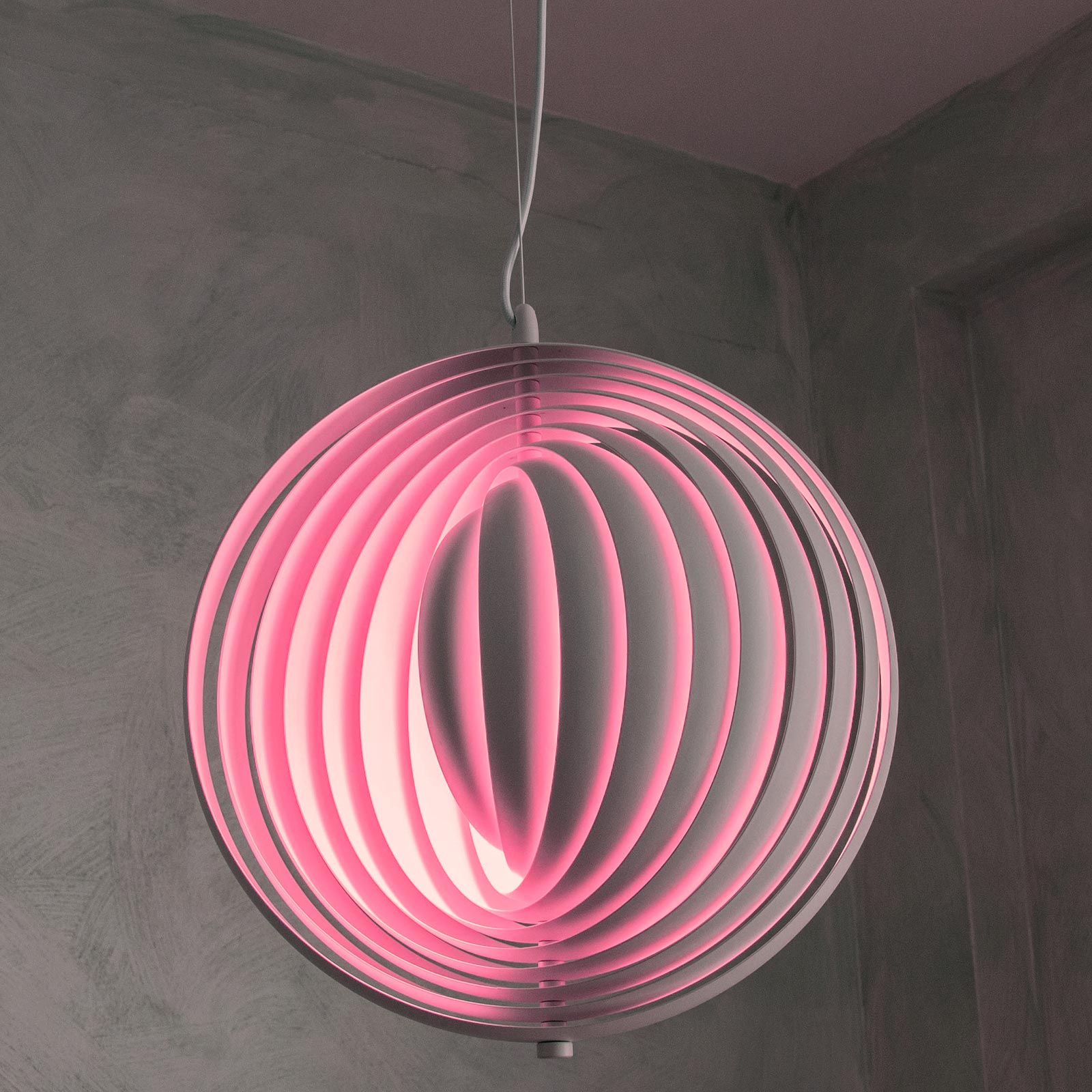 Plafonnier suspendu réglable, style contemporain, lampe suspendue en métal, 1 x E27/60 W/230 V - 6