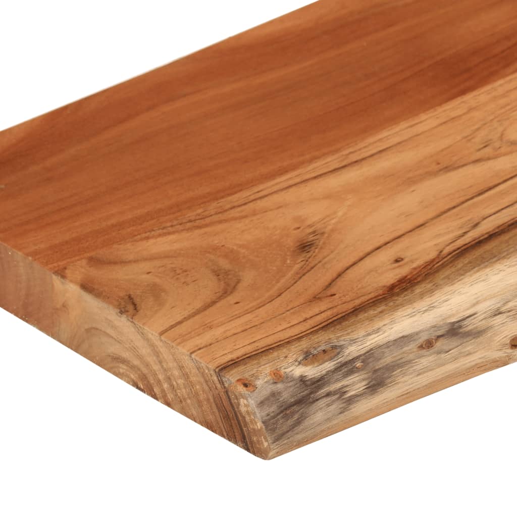 Étagère murale | Étagère flottante | Étagère suspendue rectangulaire massif acacia bordure assortie CFW602823 - 7