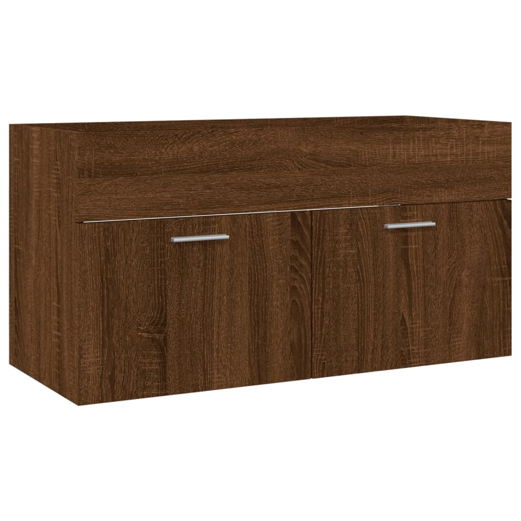 Maison Exclusive - Set Mobili da Bagno 2 pz Rovere Marrone in Legno Multistrato - 7
