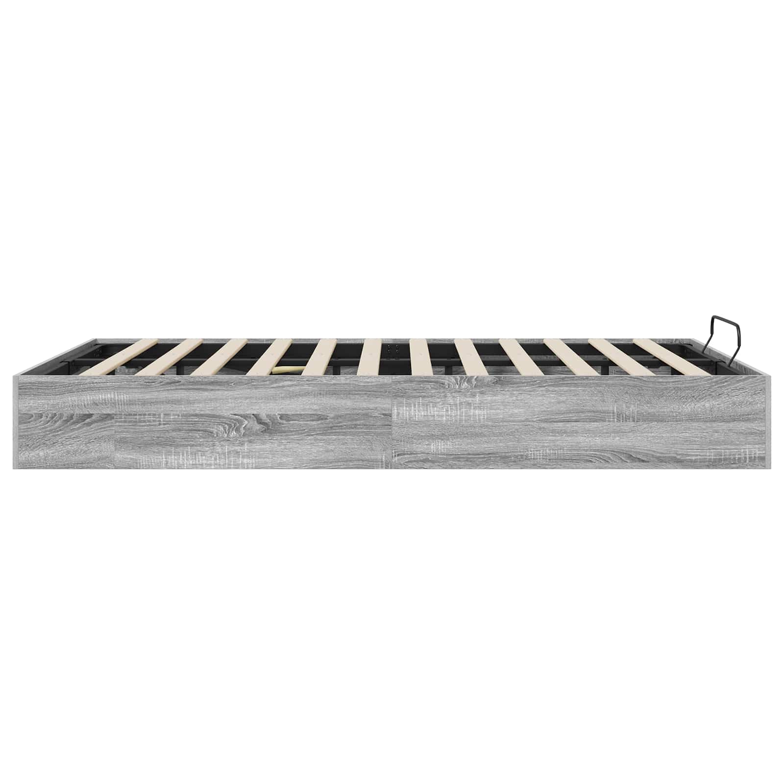 Cadre de lit ottoman en panneau de bois gris, pour la chambre, 120 × 200 cm - 6