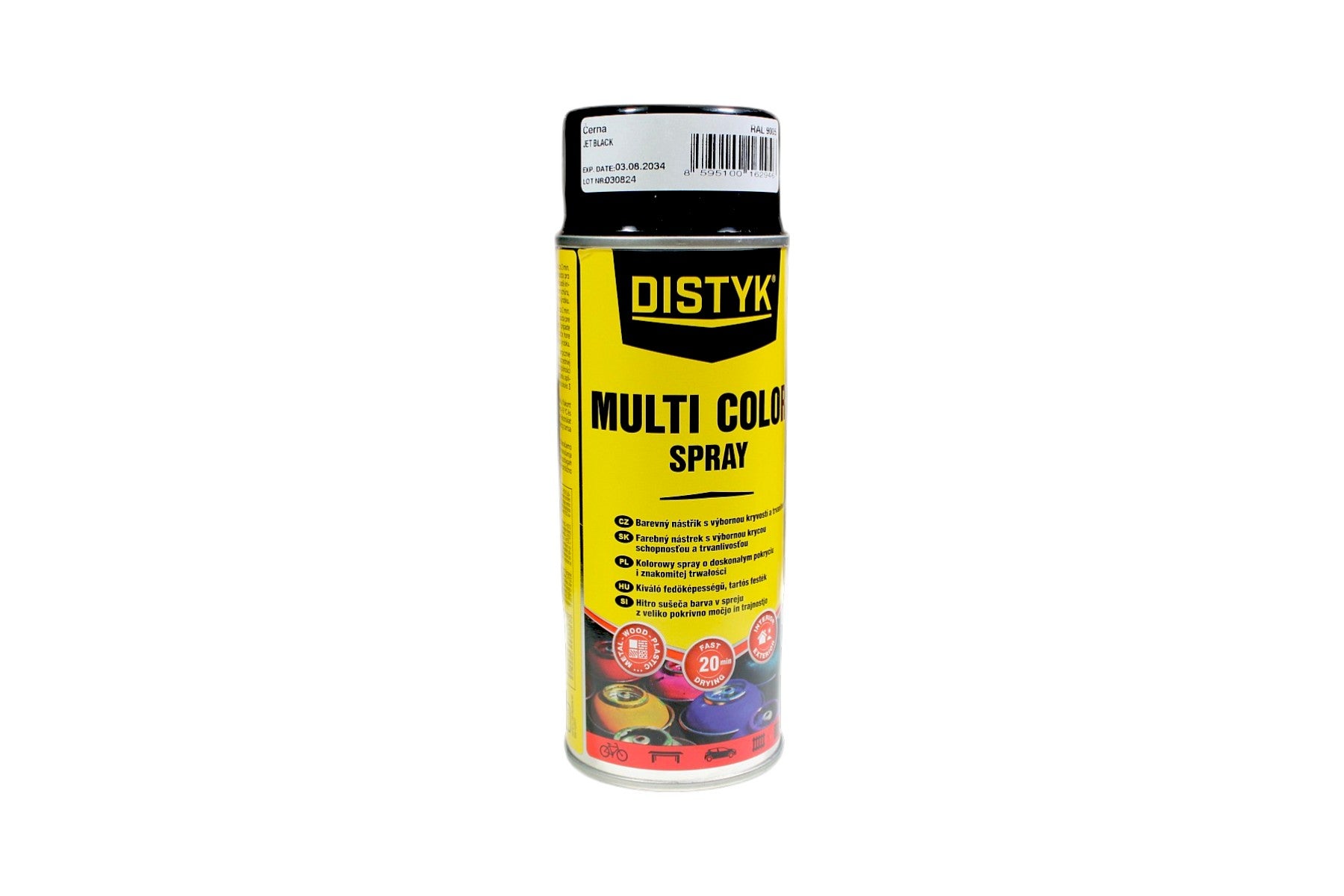 Farba w sprayu Multi Color RAL 9005 czarny głęboki 400ml do metalu i drewna