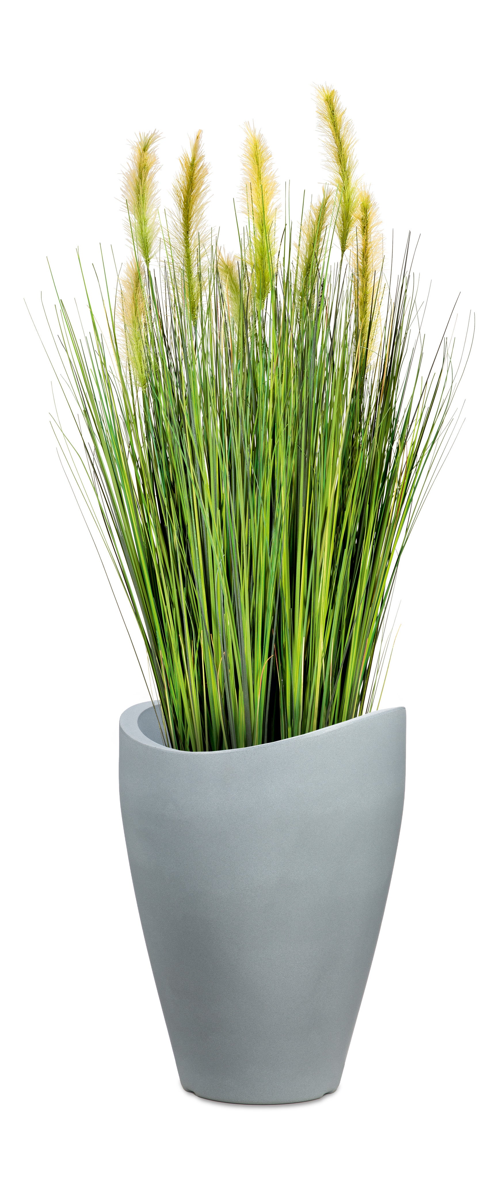 Scheurich Wave Globe High 40, vase/pot à fleurs/jardinière, cylindrique, coloris: Stony Grey, fabriqué avec du plastique recyclé, pour l’extérieur - 5