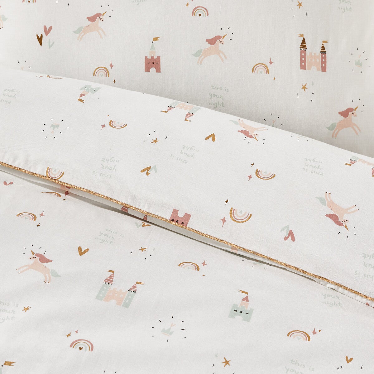 Housse de couette coton, Château Licorne - Imprimé - 140 x 200 cm - 3