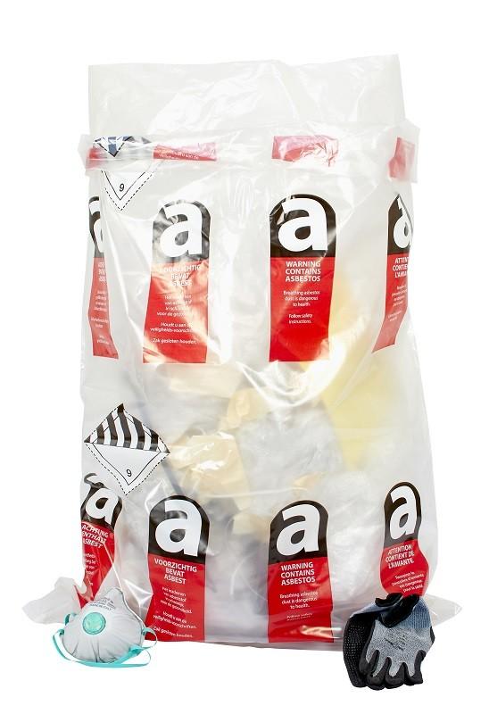 25x | Sac Amiante Transparent 80x120 | 25KG | 80L - 3