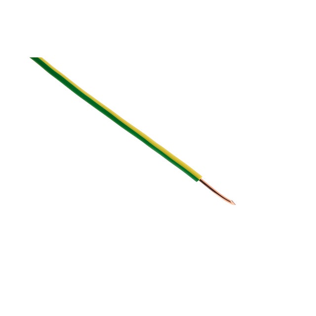 Fil électrique H07V-U 1,5mm² jaune/vert - 100m - Zenitech