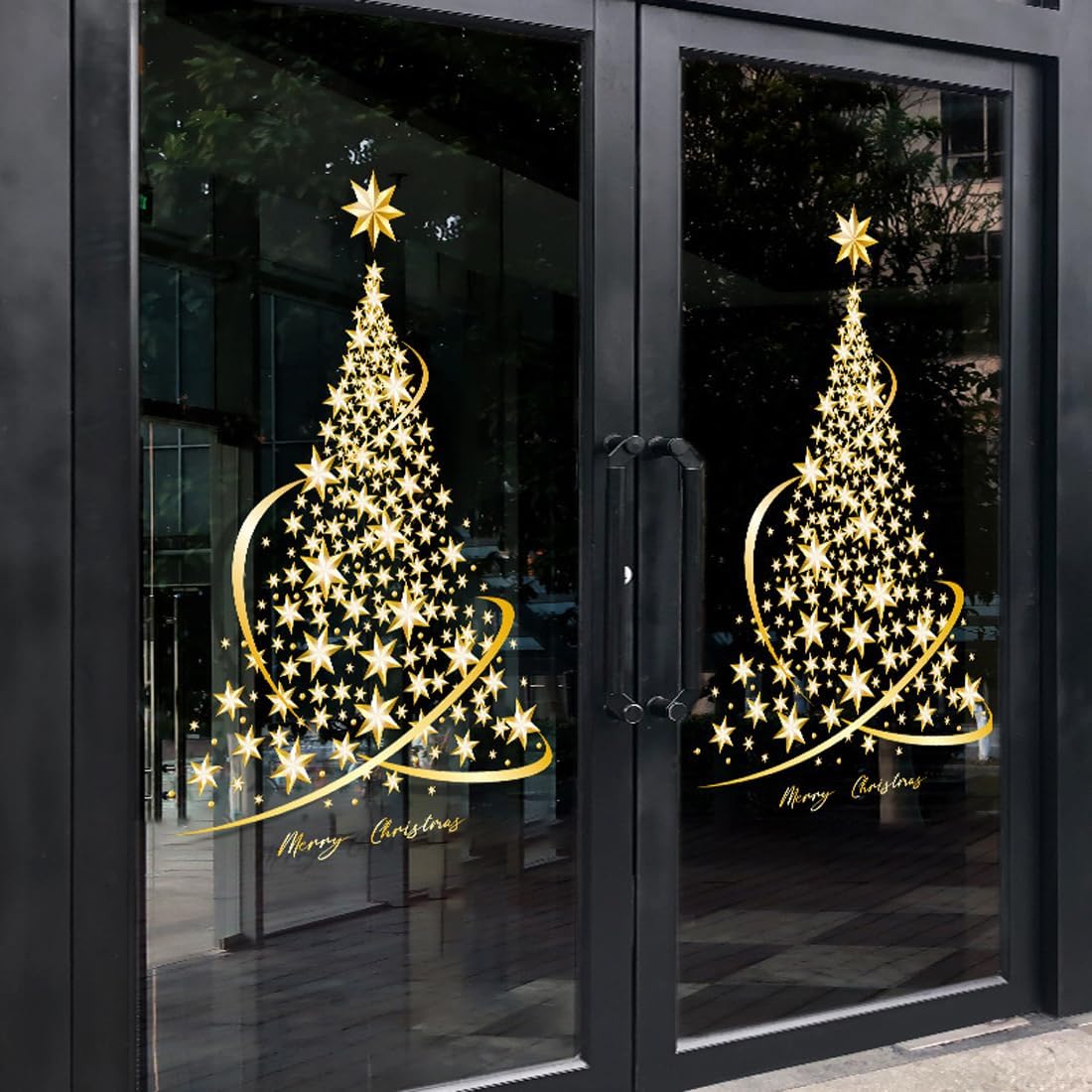 Hianjoo 156 Adesivi Natalizi Per Finestre – 9 Fogli Con Babbo Natale, Orsi Polari E Scene Di Neve, PVC Riutilizzabile