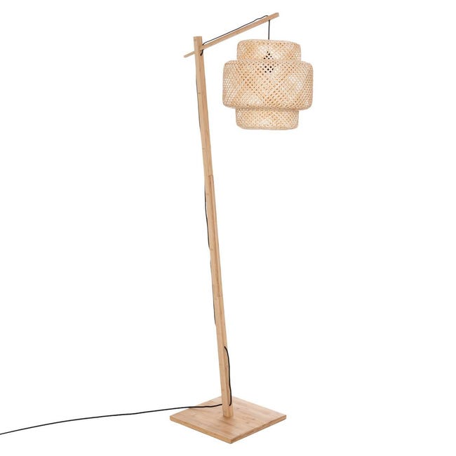 Lampadaire arc Palm - Bois naturel - H.158 cm | , créateur d'intérieur Lampadaire arc Palm - Bois naturel - H.158 cm | , créateur d'intérieur