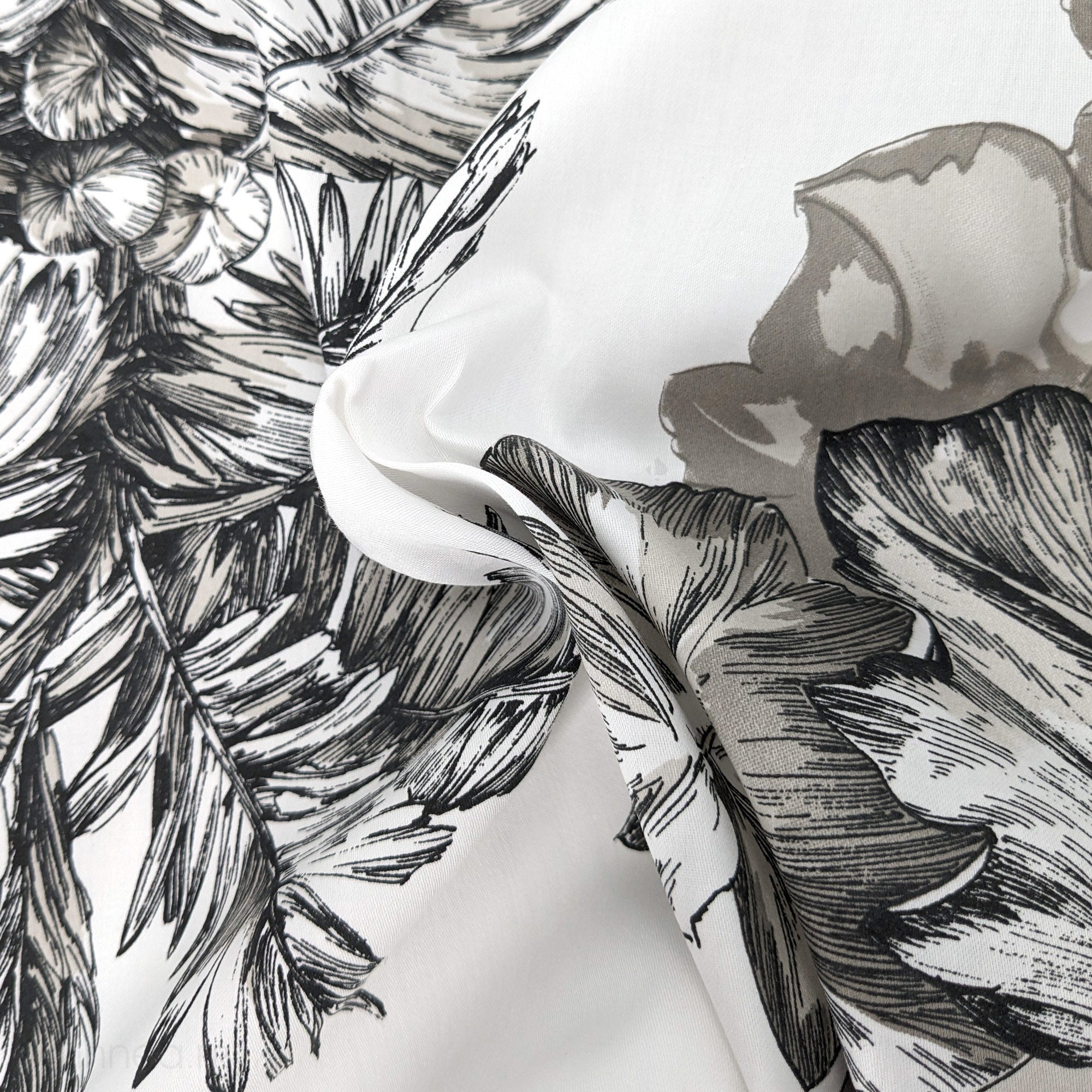 Housse de couette 140x200 cm satin de coton SAVANE blanc - 3