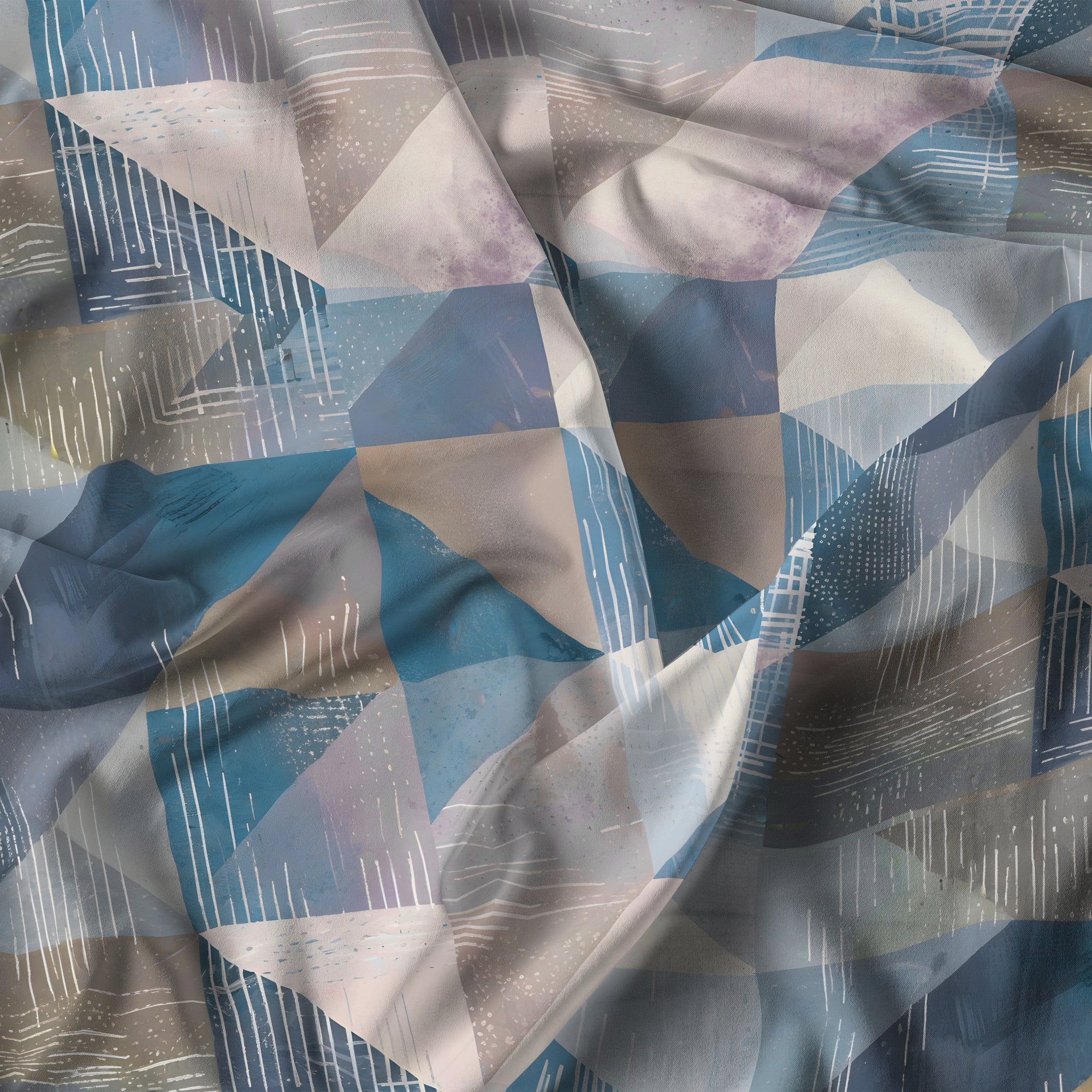 PARURE COPRIPIUMINO RIVER MATRIMONIALE SEPIK BLUE - 4