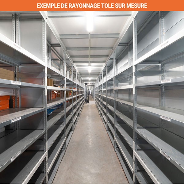 Rayonnage d'atelier 5 niveaux - Module de départ - 2000x1000x400mm - Charge max 150kg/niveau - RAYATL/GAL/1040/D - 6