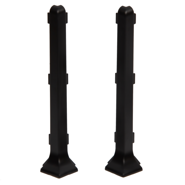 Narożnik zewnętrzny do listwy przypodłogowej 100mm 1kpl=2szt Cezar Czarny RAL9005 Mat