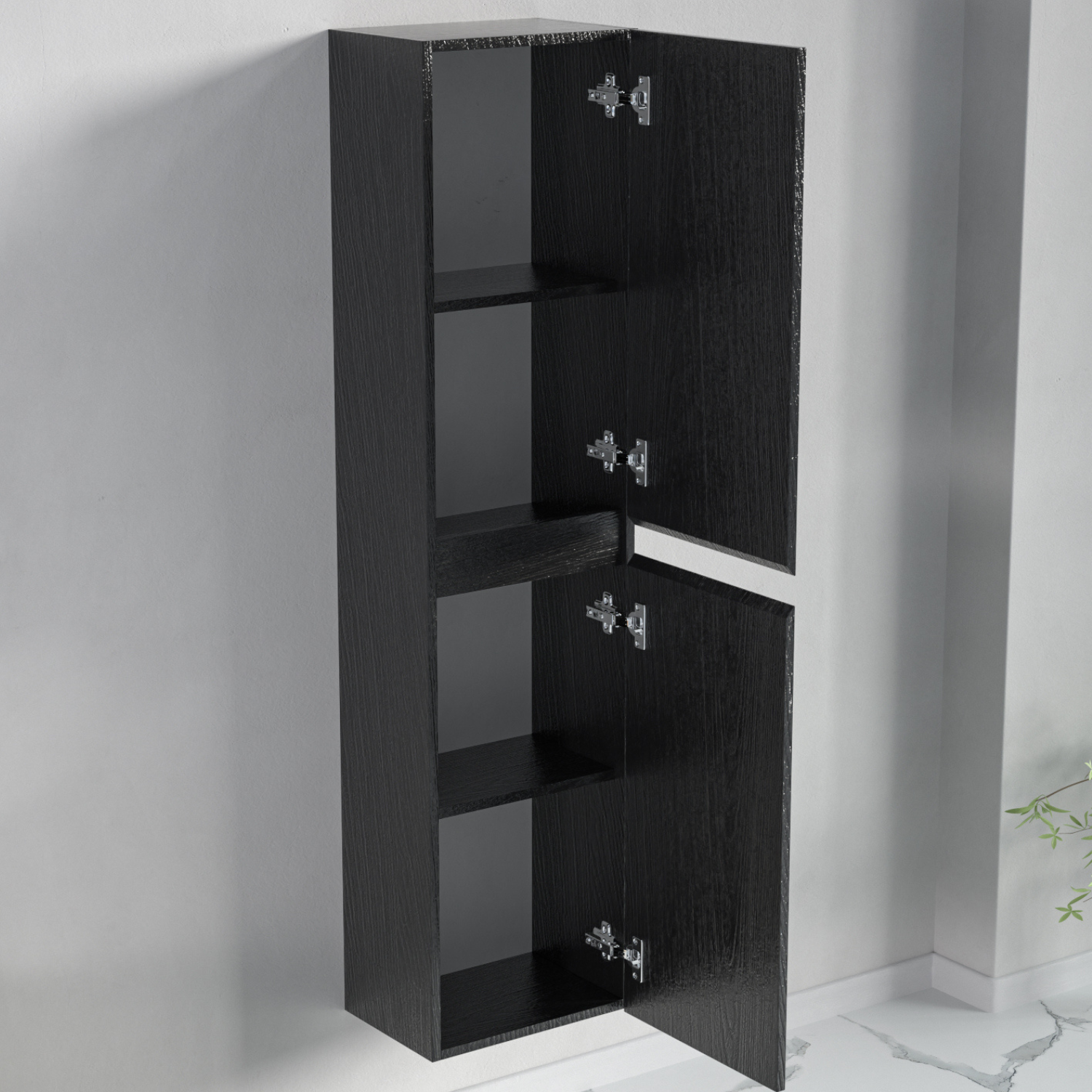 LOMAZOO colonne salle de bain Marbella chêne noir - 140cm - 5