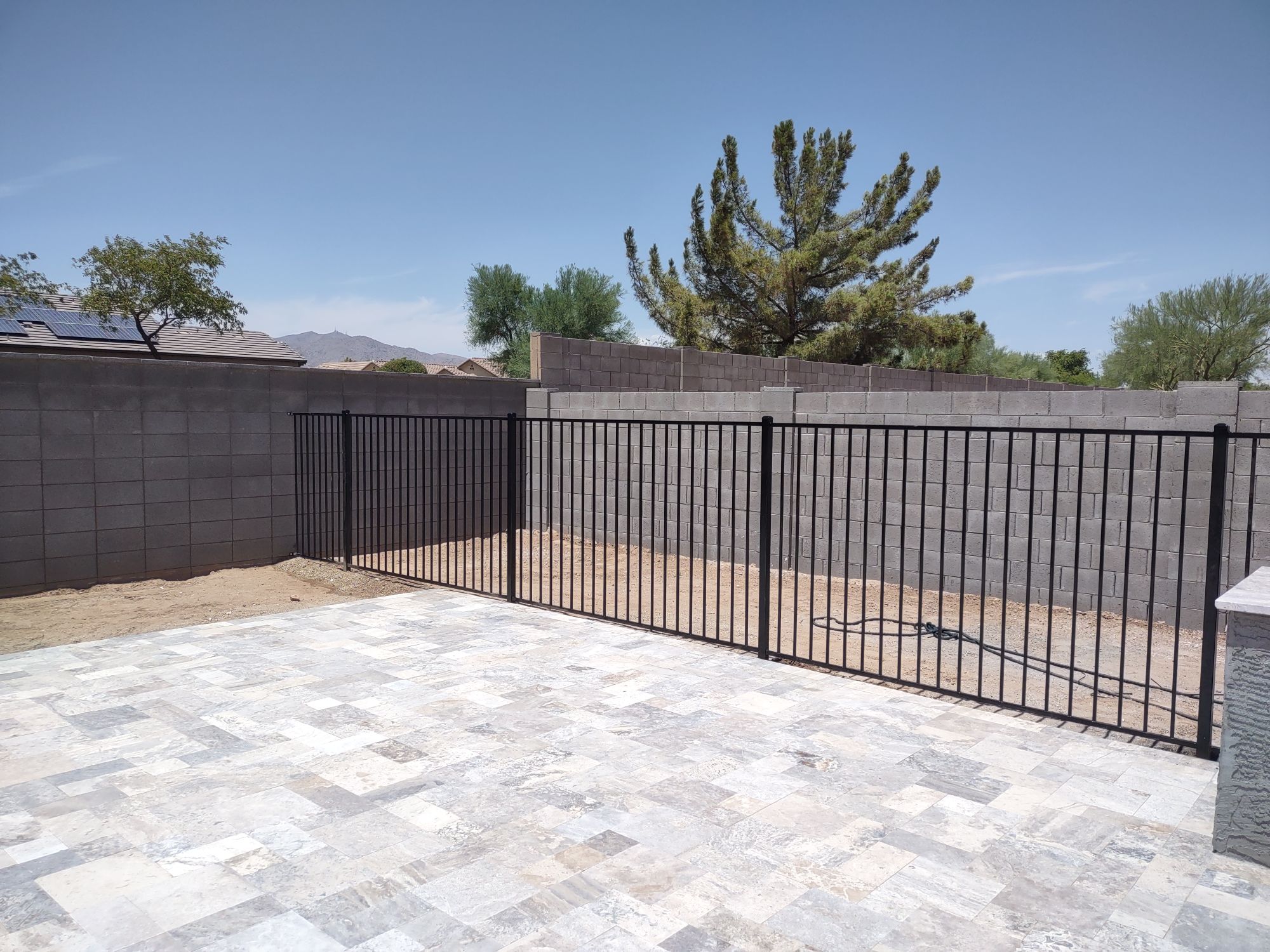 Clôture de jardin NOIR – 200 cm de largeur x 110 cm de hauteur - 11