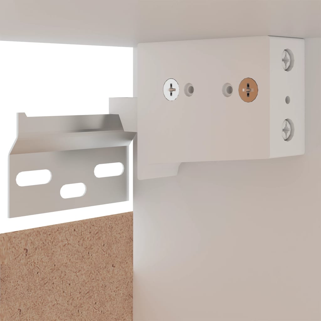 Meuble suspendu Blanc 80 x 31 x 60 cm Bois d'ingénierie - 8