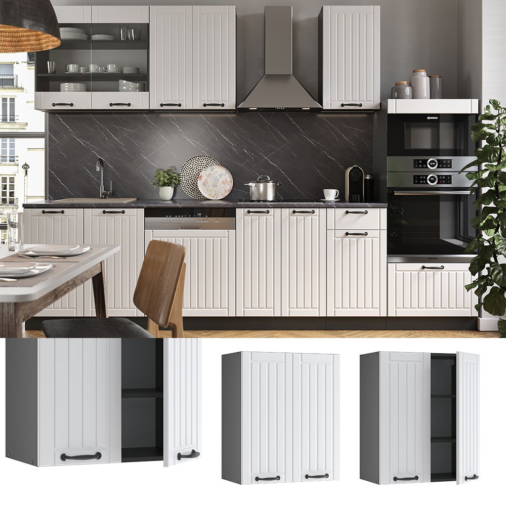 Vicco Elément haut de cuisine Fame-Line, Blanc campagne, 60cm - 2