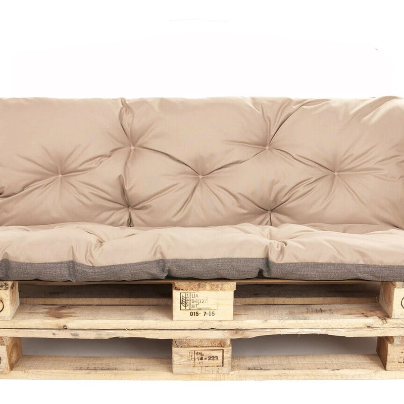 Poduszka ogrodowa na paletę 120x50x50cm poduszka na meble ogrodowe beżowa, poduszka na balkon taras, poducha ogrodowa na meble z palet