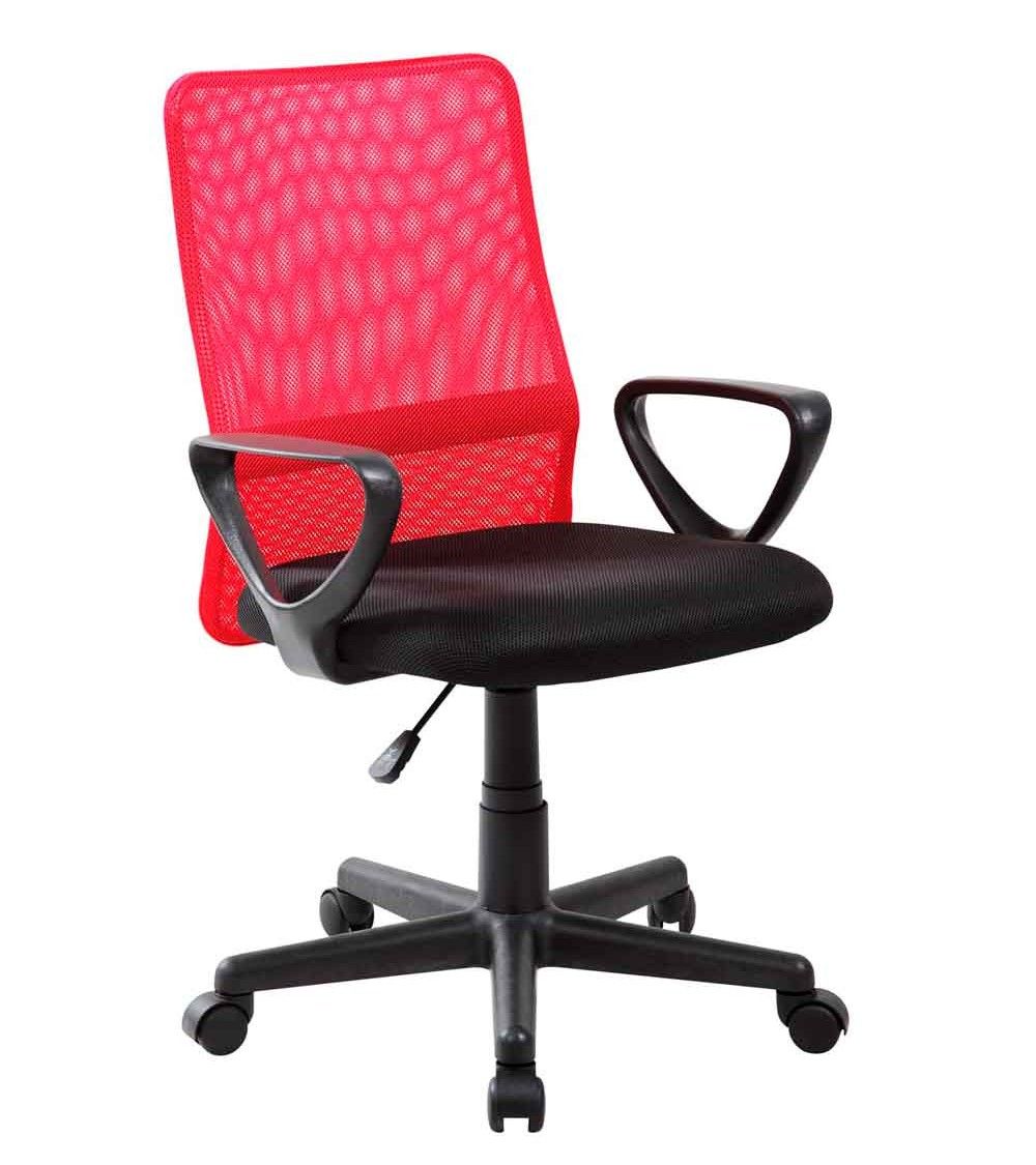 Home Heavenly  Silla Escritorio Maya Giratoria Con Respaldo Transpirable De Malla En Color Rojo , Leroy Merlin
