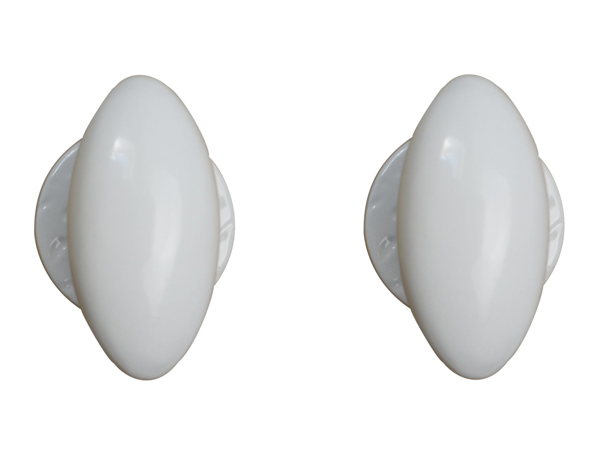 Poignée de porte ovale alu blanche sur rosace QUINCADECO | Leroy Merlin