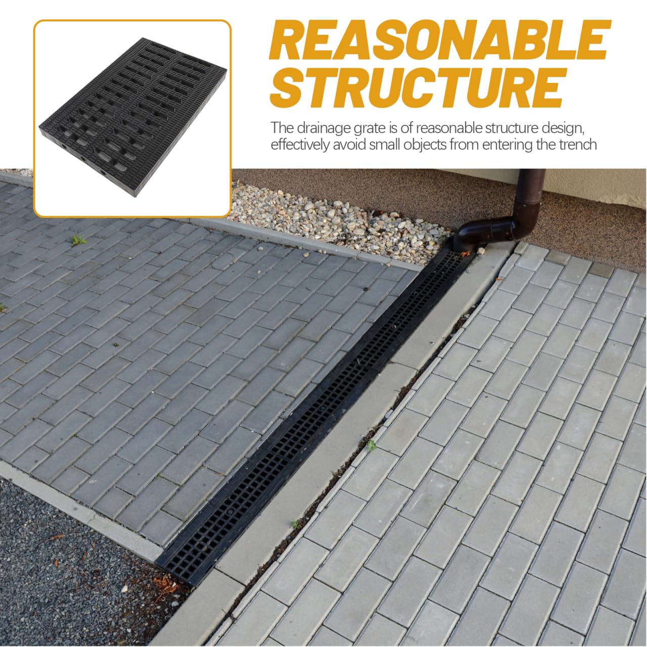 Grille De Drainage, Plastique Grille De Drainage Exterieur, Couverture D'éGout ExtéRieure Pour Jardin Garage Protection Contre Feuilles - 4