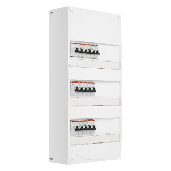 Coffret électrique Pré-équipé 2 Rangées - Tableau Gris Métal Avec Interrupteurs - Neuf