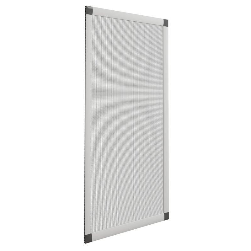 Przesuwna moskitiera aluminiowa srebrna do okna, tkanina z włókna szklanego 90x140cm