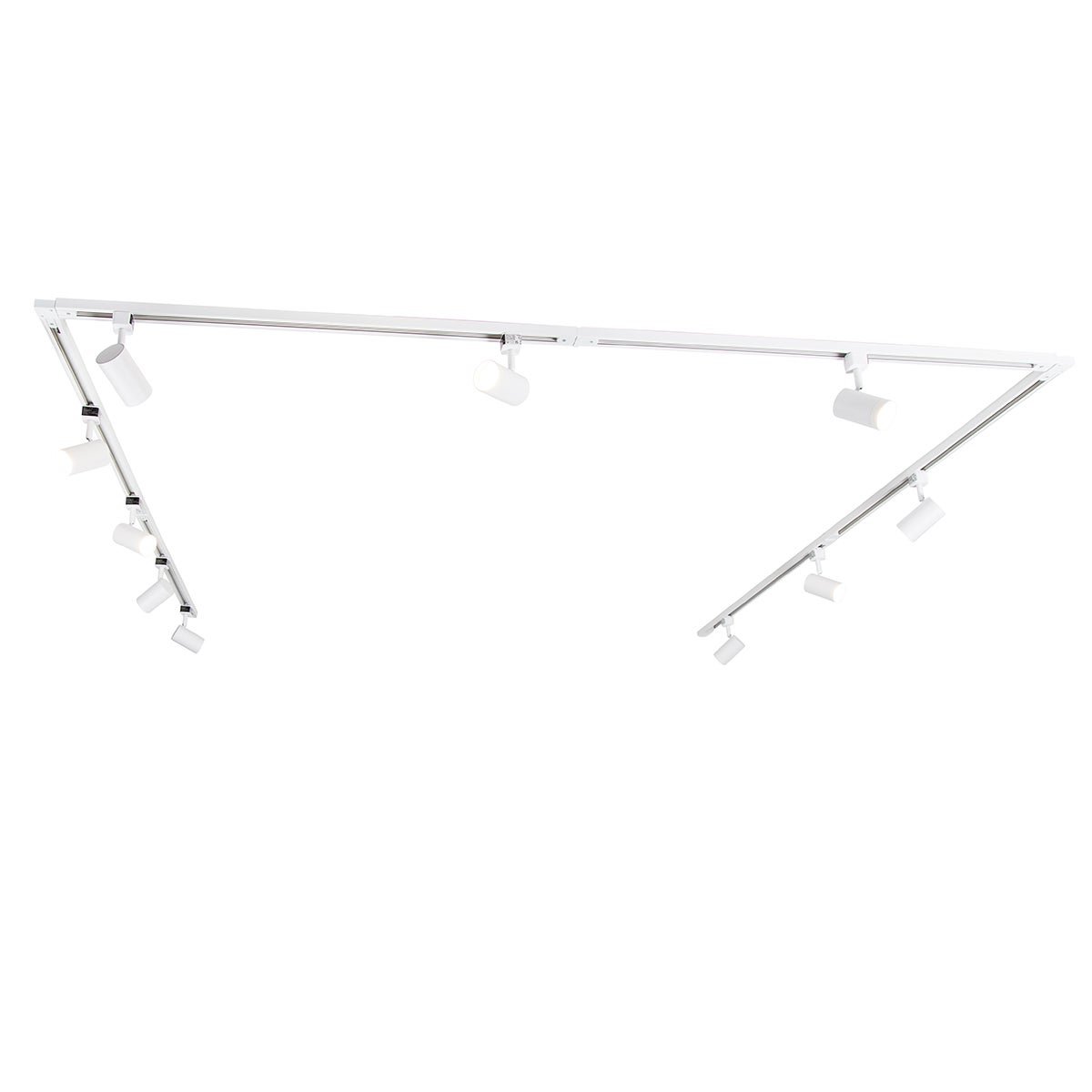 Inteligentny 1-fazowy system oświetlenia szynowego z 10 reflektorami, biały, z Wifi GU10 - Iconic Jeana