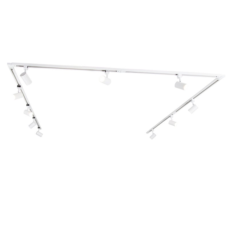 Inteligentny 1-fazowy system oświetlenia szynowego z 10 reflektorami, biały, z Wifi GU10 - Iconic Jeana