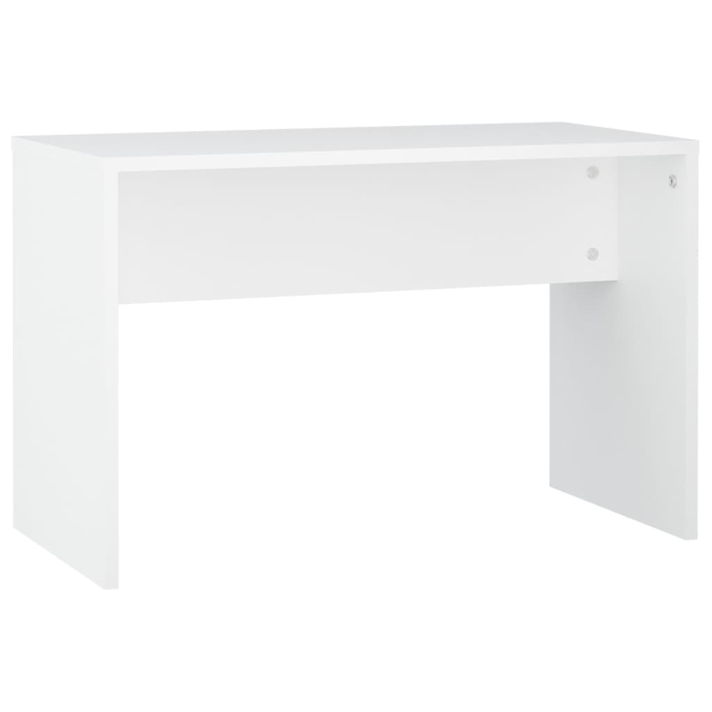 Coiffeuse avec miroir en bois Blanc H. 140 x l. 60 x P. 40 cm - 9