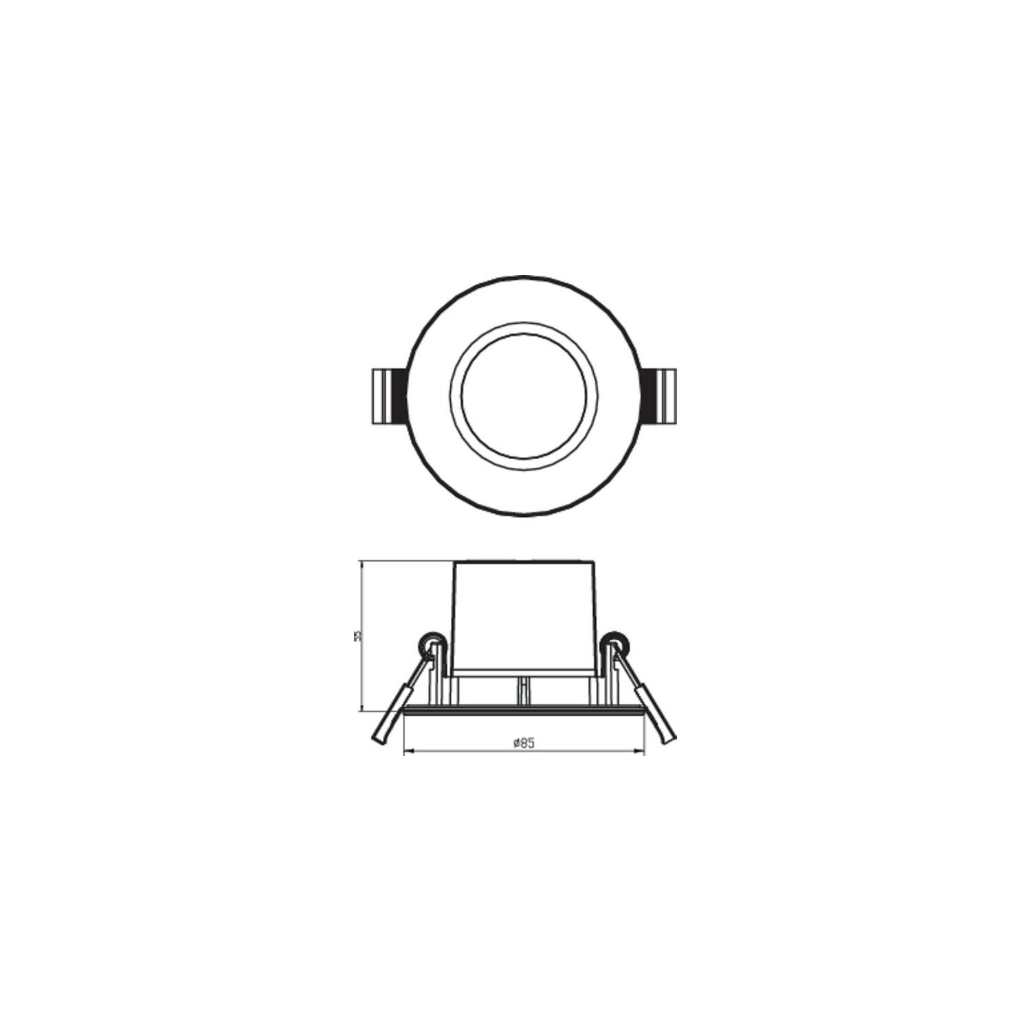 Foco Downlight LED Regulável 5W PHILIPS Dive Corte Ø 70 mm Chromé 36º - 4