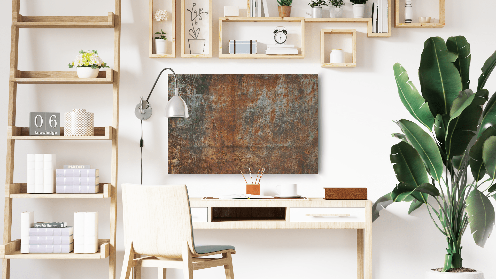 Tableau Magnétique en Métal Style Rouille 90x60cm, MetalBoards pour tout type d'Aimants - 2