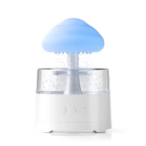 Umidificatore A Nuvola Con Suono Pioggia E Luci LED - Diffusore Di Oli Essenziali, Luci Notturne