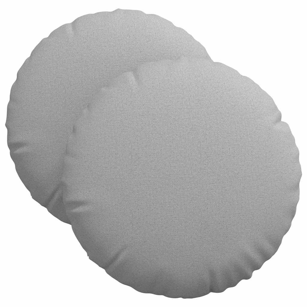 Cojines de asiento de 2 piezas, gris nube, Ø40 x 13 cm, tela - 2