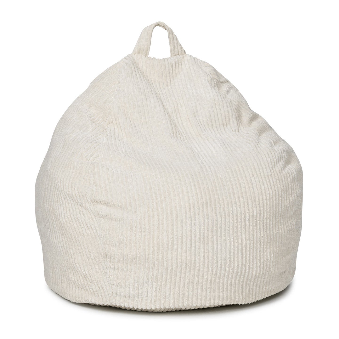 Pouf poire HORTENSE en velours côtelé beige - 2