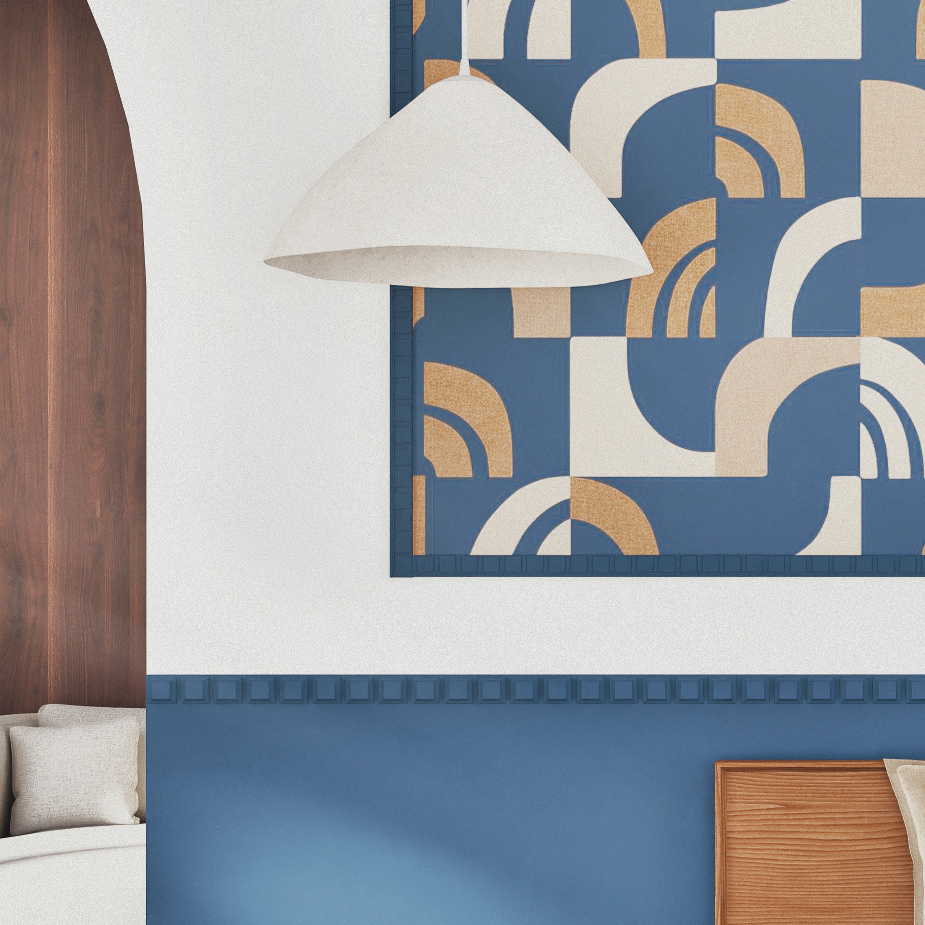 Moulure murale décorative en bois CRENEAU - 1 x 2,4 x 100 cm - Brut sans peinture - Cimaise - Plinthe - Baguette d'ornement - 3