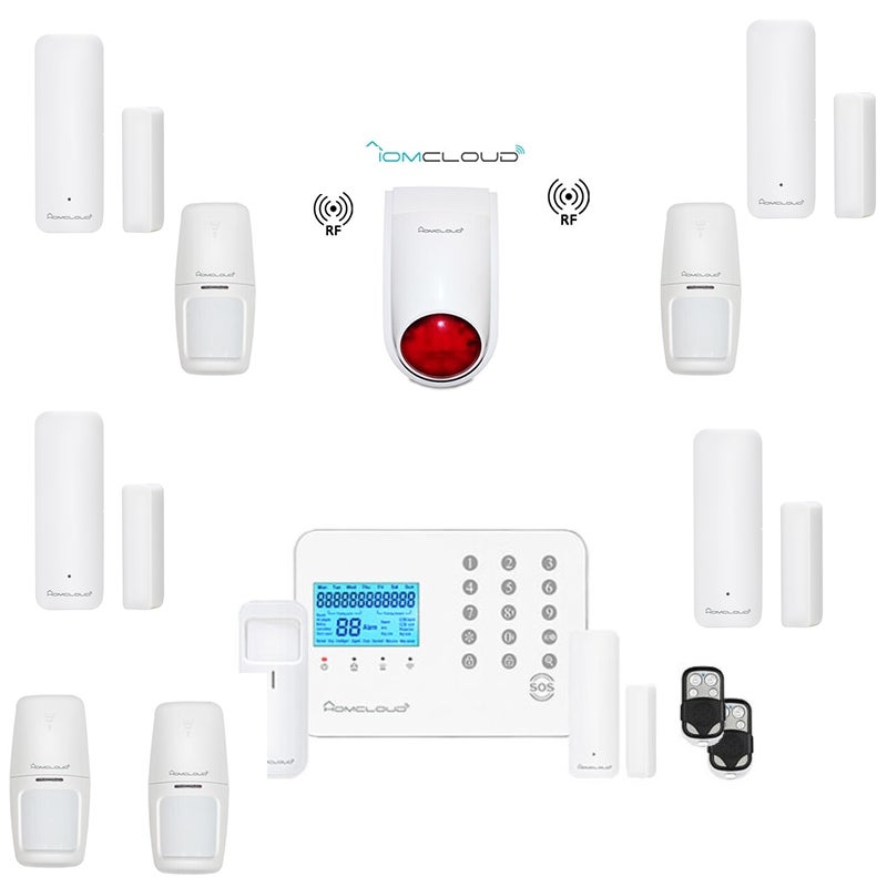 Kit Allarme Casa WiFi GSM Tuya Alexa 110dB Sensori Sirena Telecamere Hongu ZX-G30 - 2