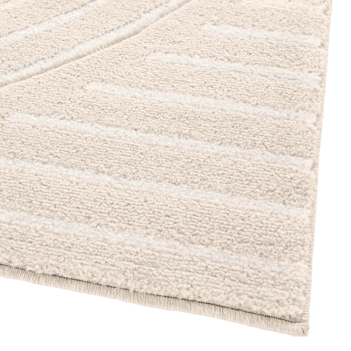 Tappeto morbido a rilievo geometrico astratto beige 160x230 - 3