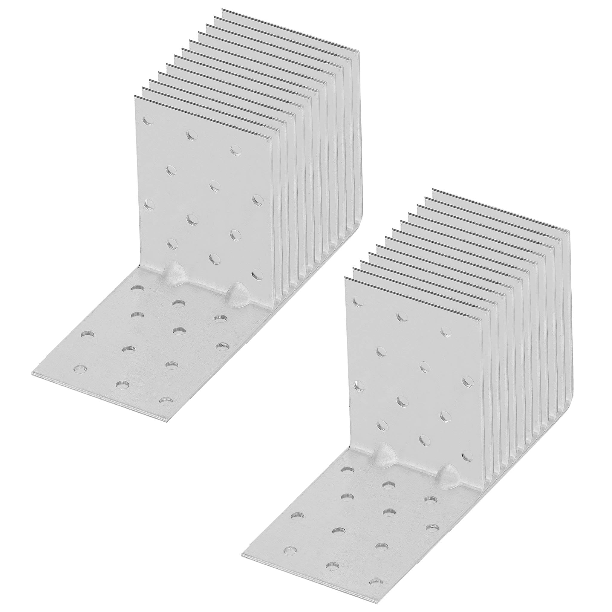 12 szt. Kątownik Ciesielski - Łącznik Budowlany - 80 x 80 x 60 mm - Stal ocynkowana - z Przetłoczeniem - Nierdzewny KOTARBAU