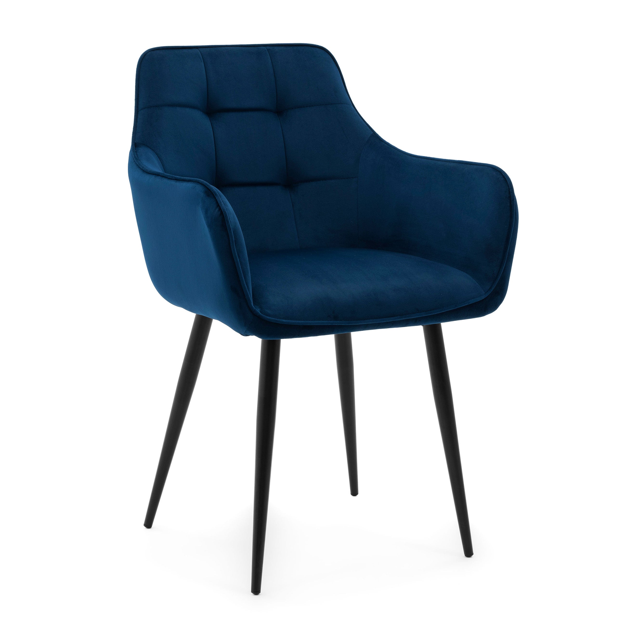 Krzesło tapicerowane welurowe GALLO velvet aksamit granatowy
