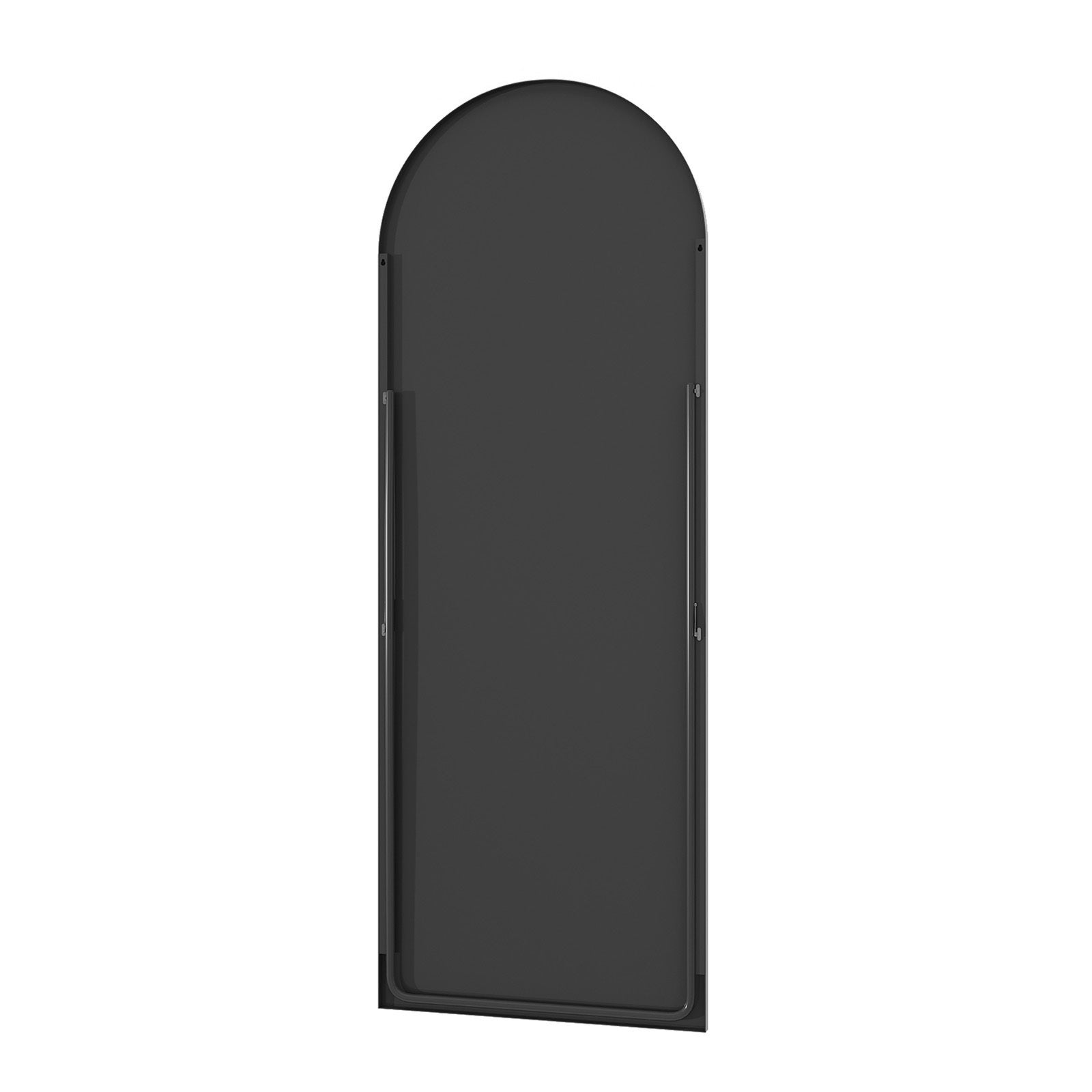 Miroir rond sur pied 162x53 cm - avec cadre en métal, grand miroir sur pied HD pour salon, chambre et dressing - Noir - 9