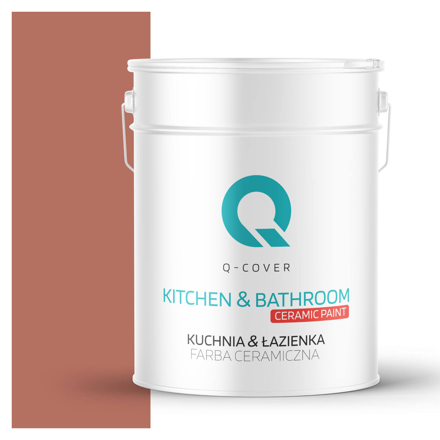 Farba Ceramiczna Kuchnia &amp; Łazienka Q-Cover Ceglasty H4728 Głęboki Mat 10L