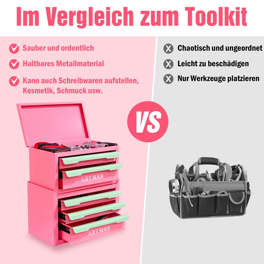 Boîte de rangement empilable 5 tiroirs – Organisateur maquillage multifonction en métal, étanche, design élégant - 5
