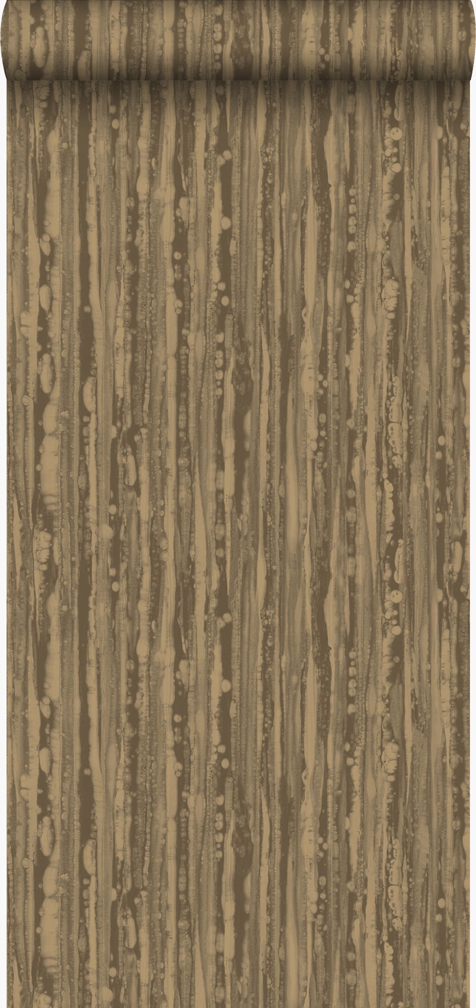 Tapeta paski błyszczącego miedzianego brązu - 53 cm x 10.05 m - ORIGIN