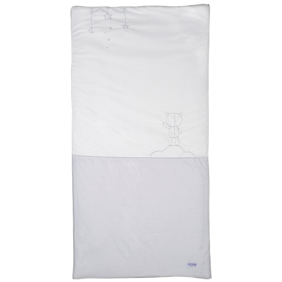 Édredon Bébé Coton 120x60 Cm - Garnissage Polyester - TOG 3.0 - Certifié Oeko-Tex - Bleu Baleine - 10