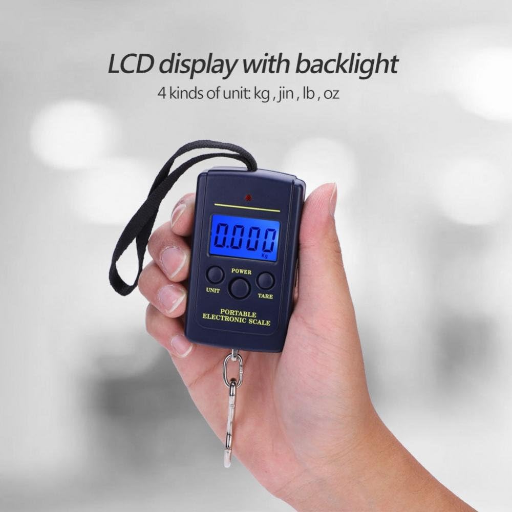 balance grue,Balance Grue,Electronic Fishing Scales, De Pêche Électroniques Numériques,40Kg Portable En Plaique De Poche Taille Suspendue - 4