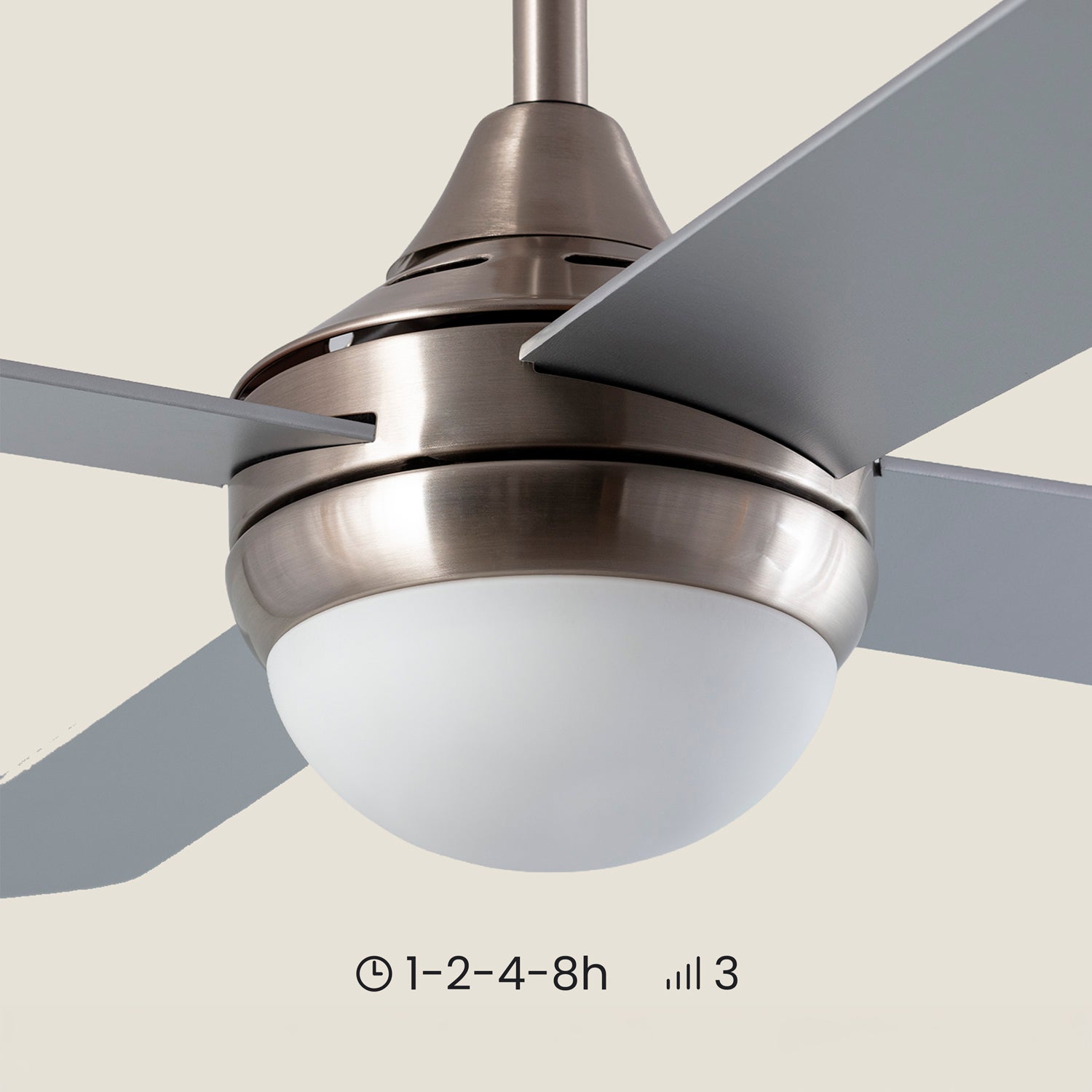 Ventilateur de Plafond Navy Effet bois Nickel 110cm - 8