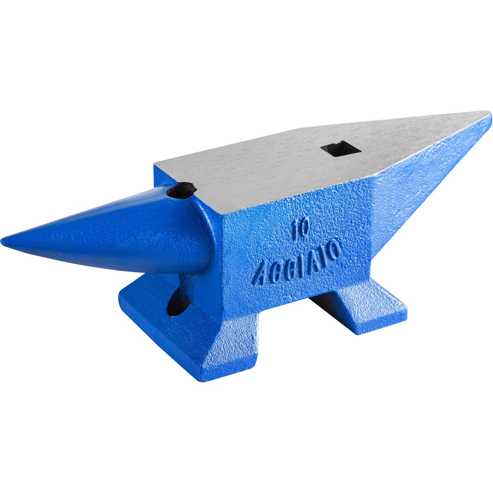 Bigorna de corno de SucceBuy 22 lb (10 kg),comprimento de 360 mm Bigorna de ferreiro de ferro fundido robusto e portátil,ferramenta estável,azul - 3