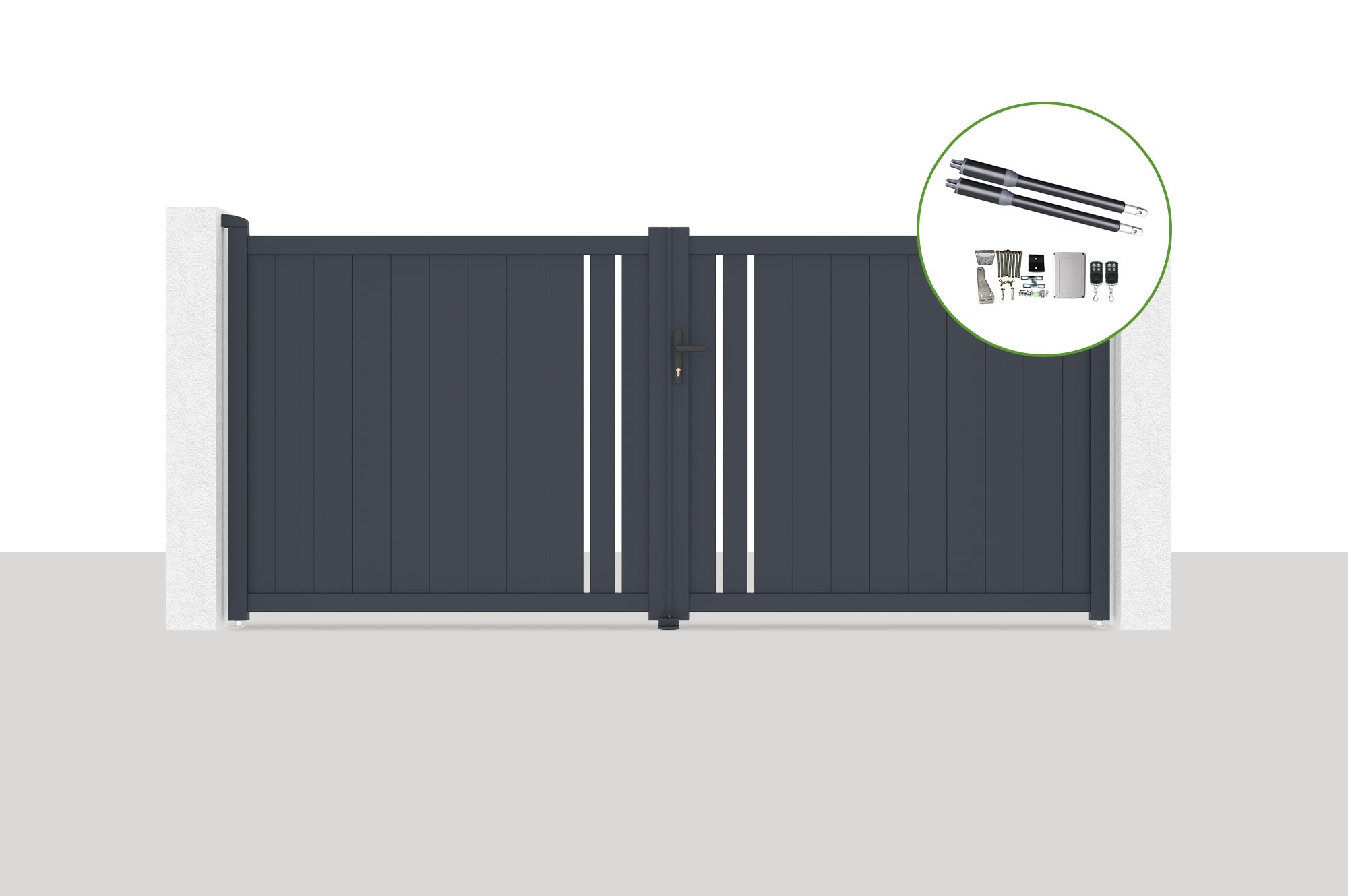 Brama skrzydłowa elektryczna 3,5x1,6m GIONA + napęd RANGER B150